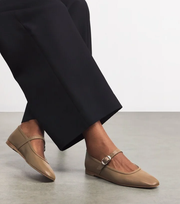 Le Monde Beryl Leather Mary Jane Ballet Flats - Image 2