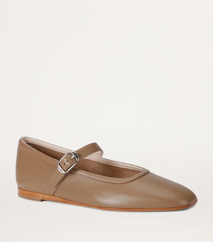 Le Monde Beryl Leather Mary Jane Ballet Flats - Image 4
