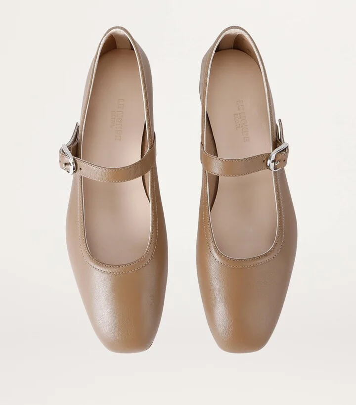 Le Monde Beryl Leather Mary Jane Ballet Flats - Image 6