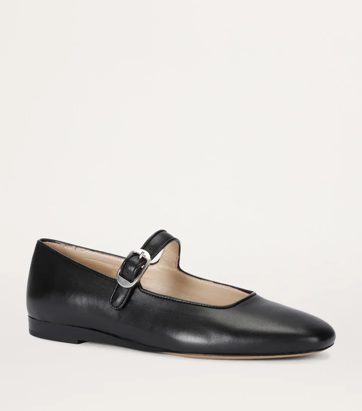 Le Monde Beryl Leather Mary Jane Ballet Flats - Image 4