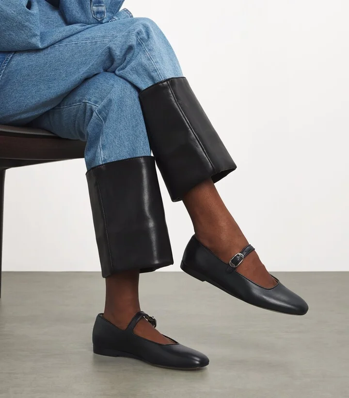 Le Monde Beryl Leather Mary Jane Ballet Flats - Image 5