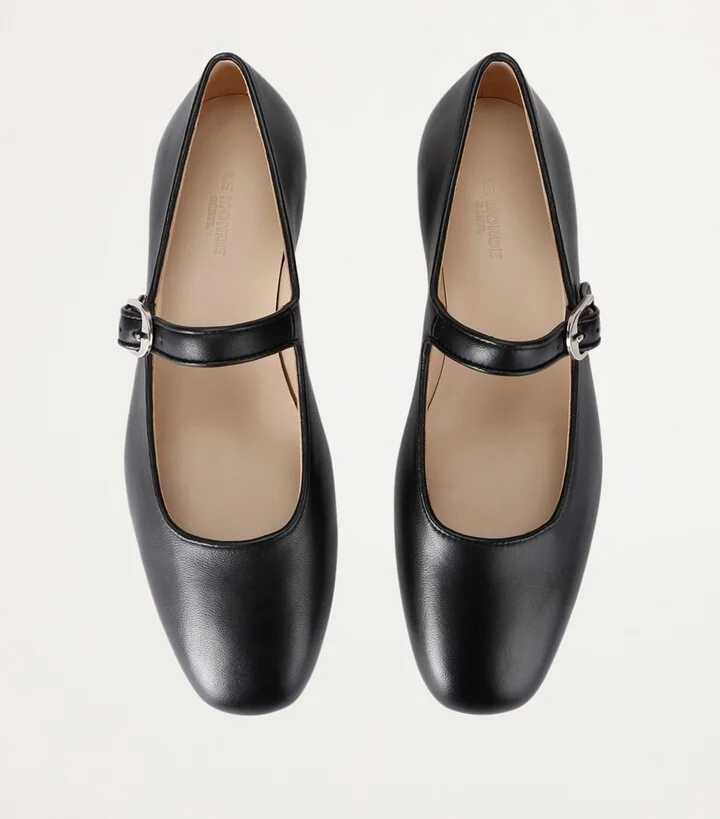 Le Monde Beryl Leather Mary Jane Ballet Flats - Image 6