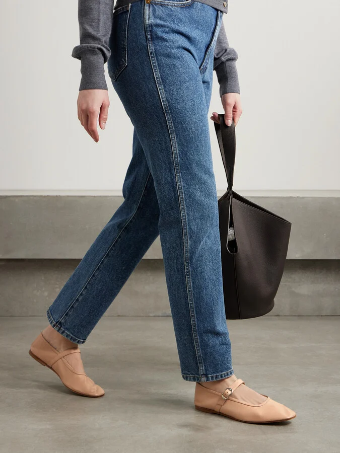 Le Monde Béryl - Leather Mary Jane Ballet Flats - Neutrals - Image 2