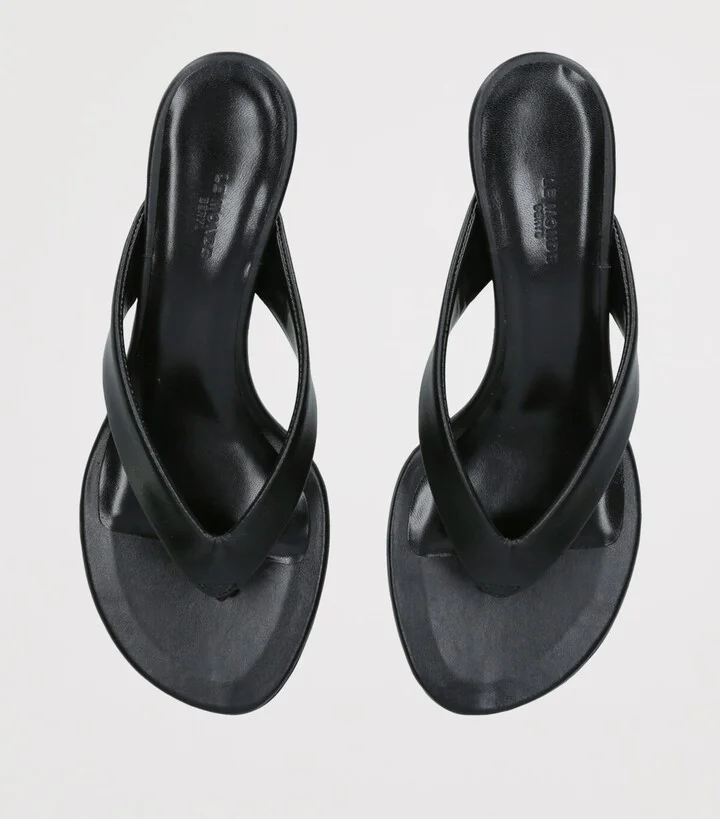Le Monde Beryl Leather Micro Wedge Sandals 40 - Image 6