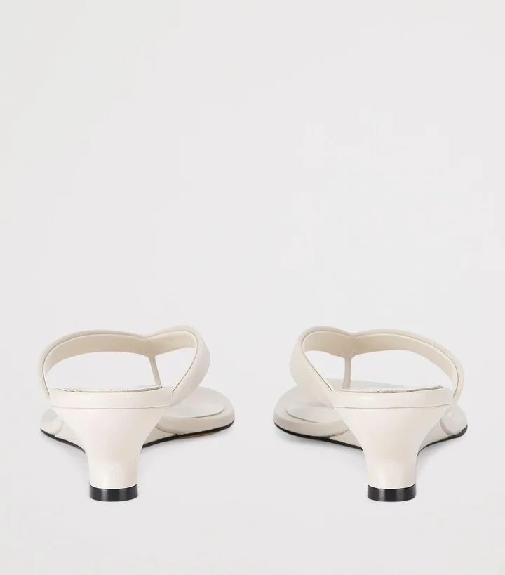 Le Monde Beryl Leather Micro Wedge Sandals 40 - Image 2