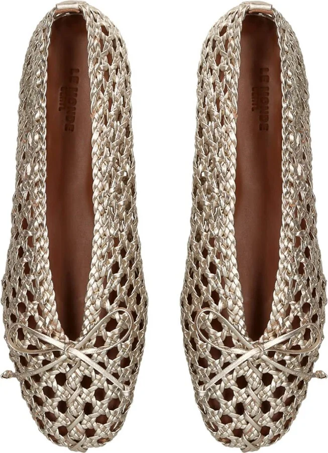 Le Monde Beryl Leather Regency Ballet Flats - Image 4
