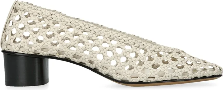 Le Monde Beryl Leather Woven Pumps 40