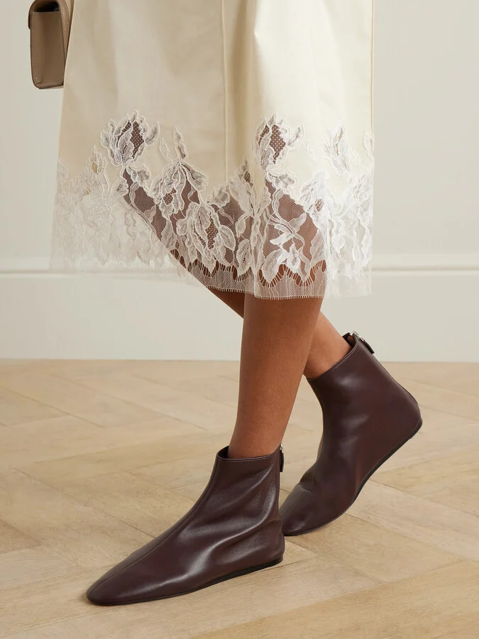 Le Monde Béryl - Luna Leather Ankle Boots - Burgundy - Image 2