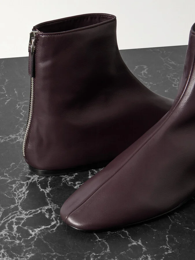 Le Monde Béryl - Luna Leather Ankle Boots - Burgundy - Image 4