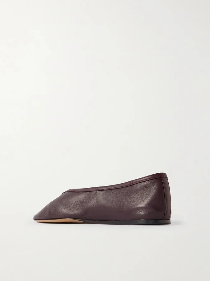 Le Monde Béryl - Luna Leather Ballet Flats - Burgundy - Image 3