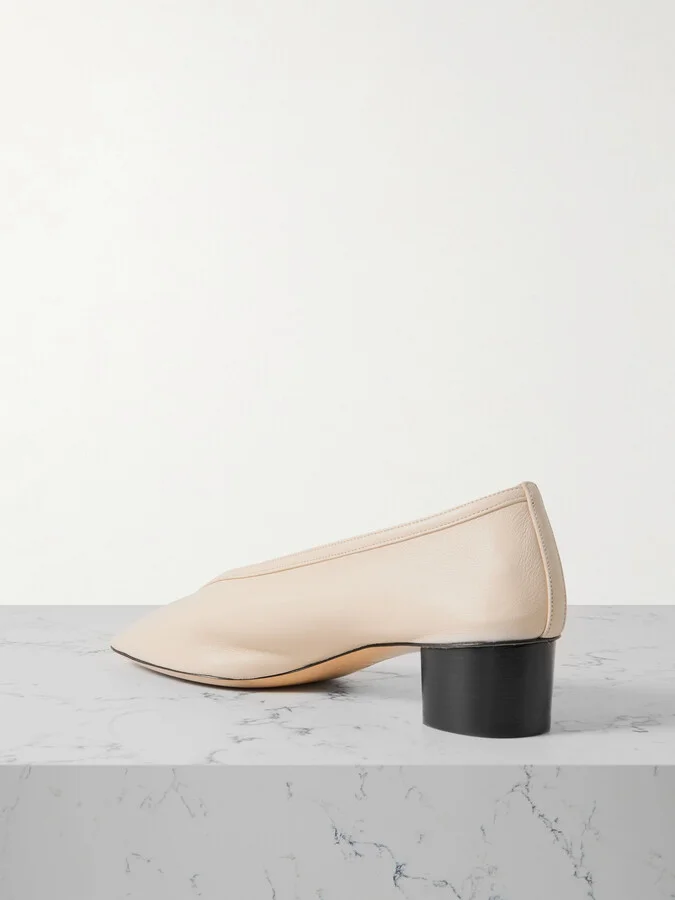 Le Monde Béryl - Luna Leather Pumps - Ecru - Image 3