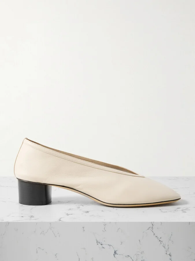 Le Monde Béryl - Luna Leather Pumps - Ecru