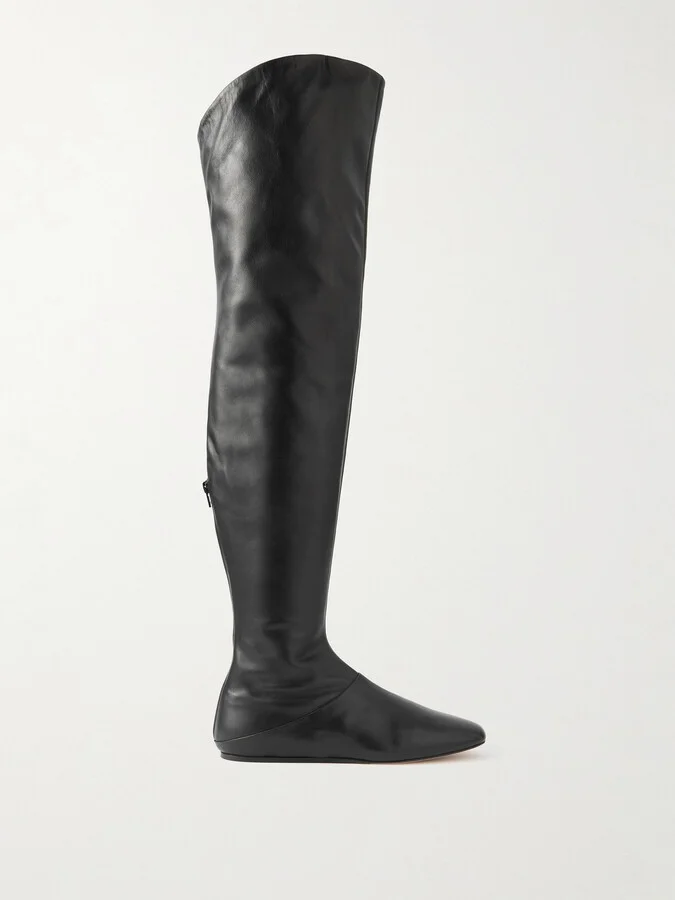 Le Monde Béryl - Luna Over-the-knee Leather Boots - Black