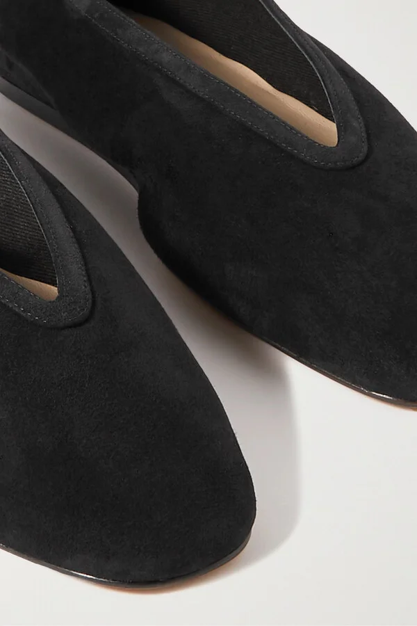 Le Monde Béryl - Luna Suede Ballet Flats - Black - Image 4