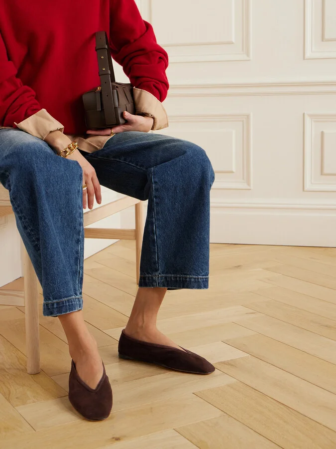 Le Monde Béryl - Luna Suede Ballet Flats - Brown - Image 2