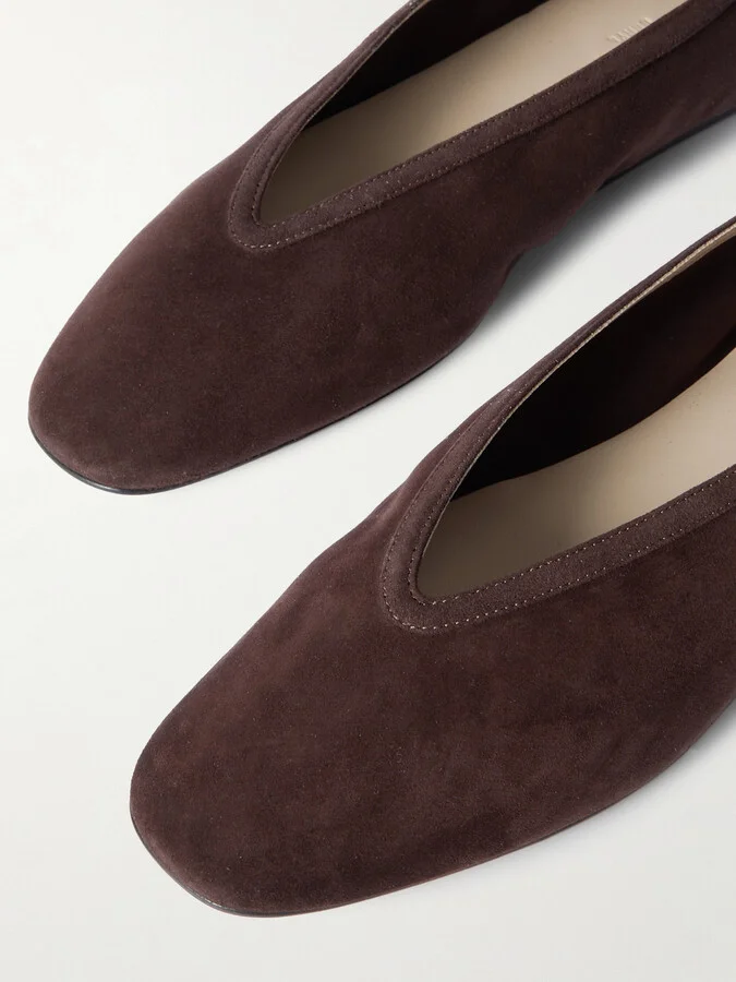 Le Monde Béryl - Luna Suede Ballet Flats - Brown - Image 4