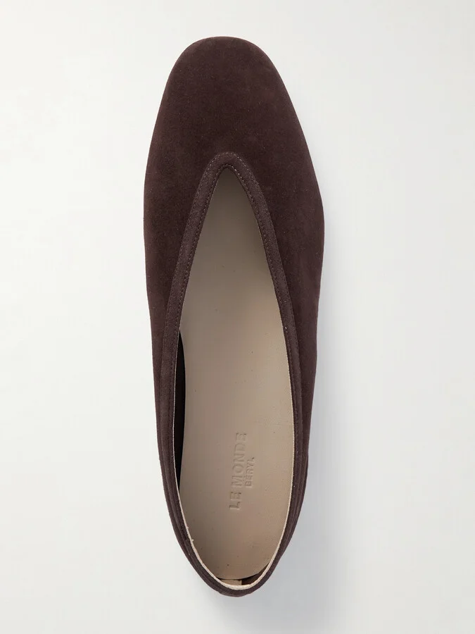 Le Monde Béryl - Luna Suede Ballet Flats - Brown - Image 5