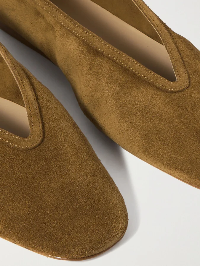 Le Monde Béryl - Luna Suede Ballet Flats - Brown - Image 4