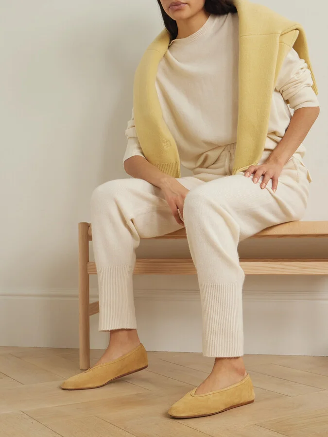 Le Monde Béryl - Luna Suede Ballet Flats - Neutrals - Image 2
