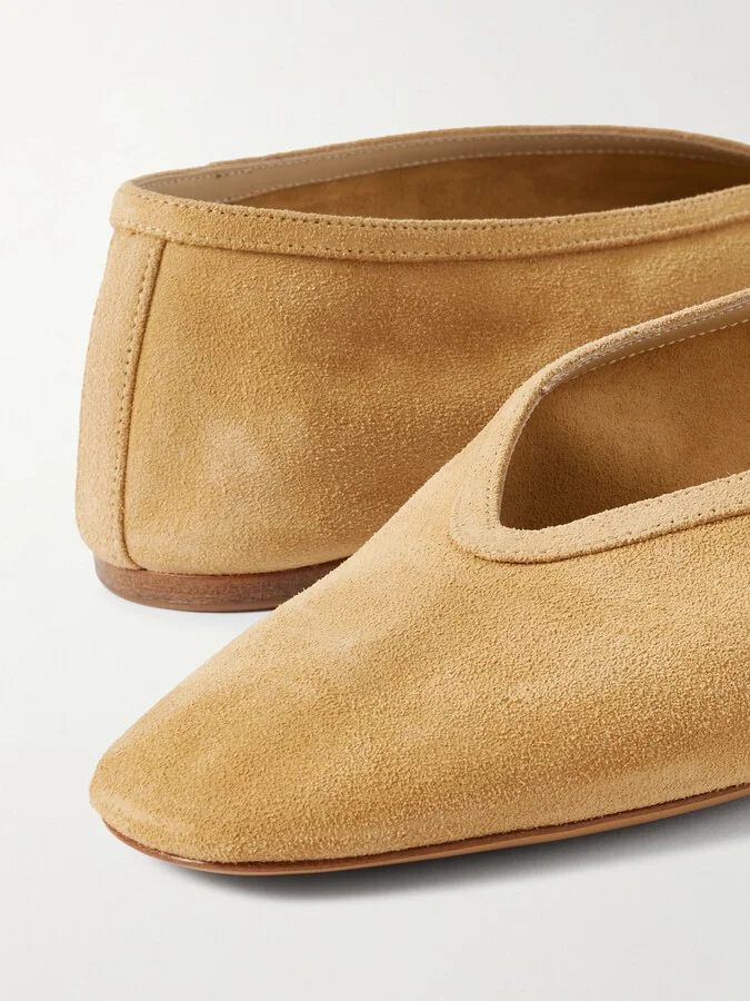 Le Monde Béryl - Luna Suede Ballet Flats - Neutrals - Image 4