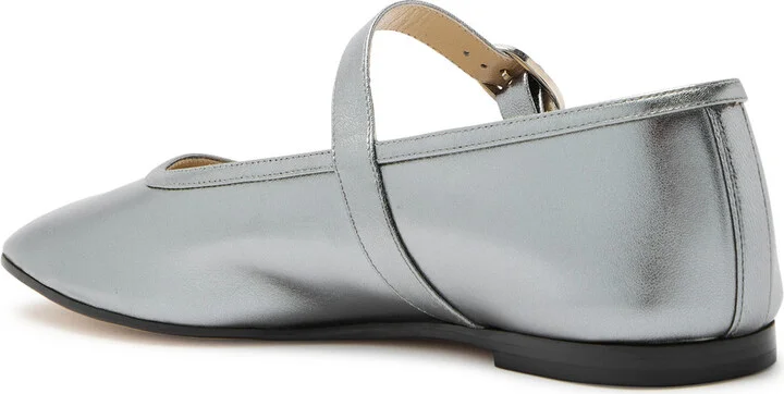 LE Monde Beryl Mary Jane Metallic Leather Ballet Flats - Image 2