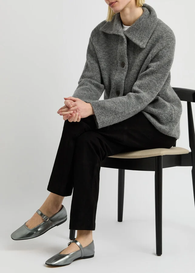 LE Monde Beryl Mary Jane Metallic Leather Ballet Flats - Image 5