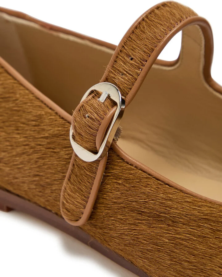 LE Monde Beryl Mary Jane Pony Hair Ballet Flats - Image 4