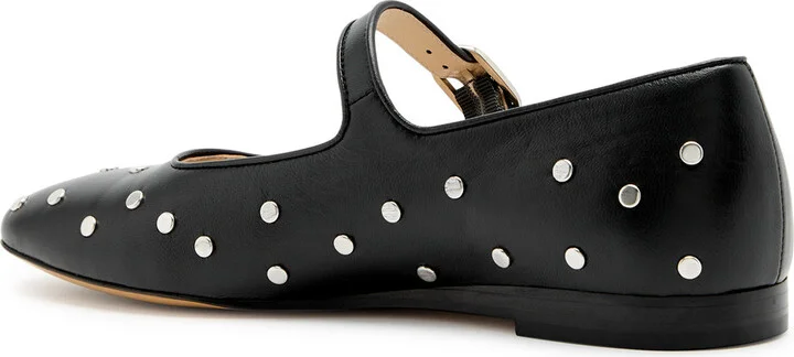 LE Monde Beryl Mary Jane Studded Leather Flats - Image 2
