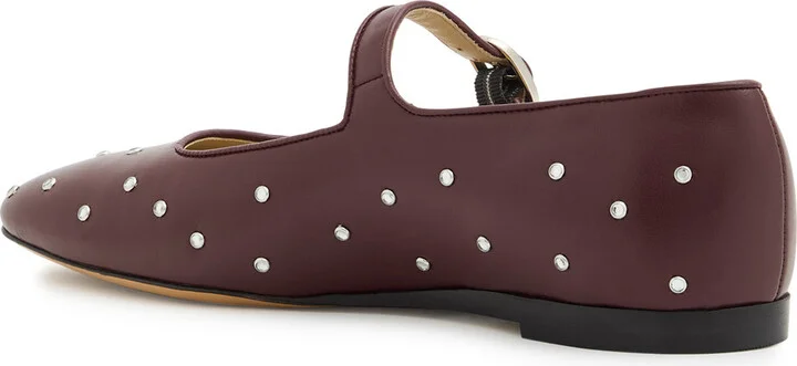 LE Monde Beryl Mary Jane Studded Leather Flats - Image 2