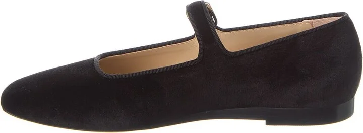 Le Monde Beryl Mary Jane Velvet Flat - Image 2