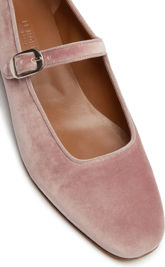 LE Monde Beryl Mary Jane Velvet Flats - Image 4