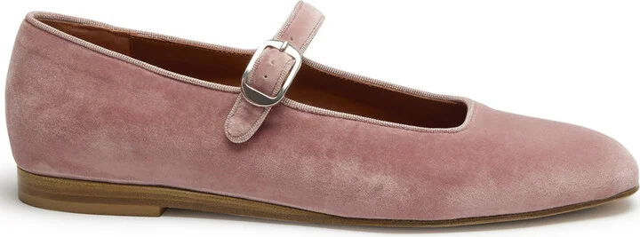LE Monde Beryl Mary Jane Velvet Flats