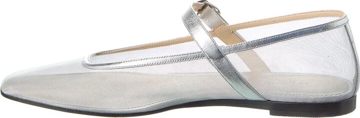 Le Monde Beryl Mesh & Leather Mary Jane Flat - Image 2