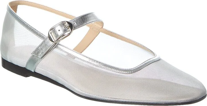 Le Monde Beryl Mesh & Leather Mary Jane Flat