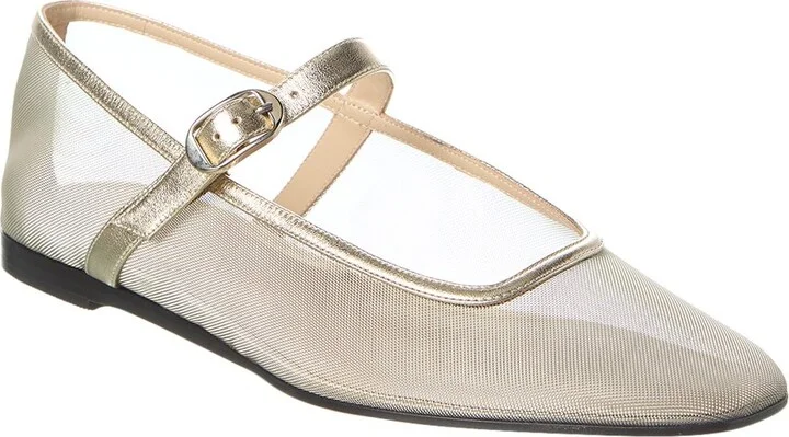 Le Monde Beryl Mesh & Leather Mary Jane Flat