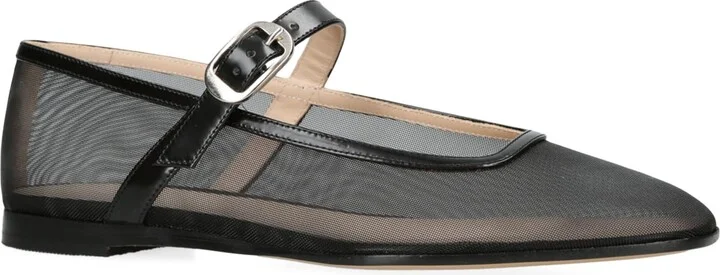 Le Monde Beryl Mesh Mary Jane Ballet Flats - Image 3