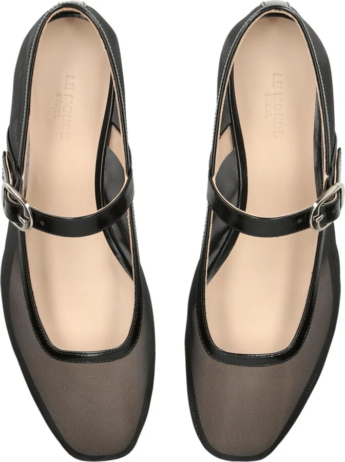 Le Monde Beryl Mesh Mary Jane Ballet Flats - Image 4