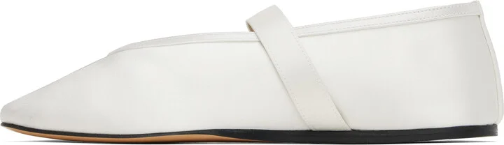 Le Monde Beryl Off-White Stella Ballerina Flats - Image 3