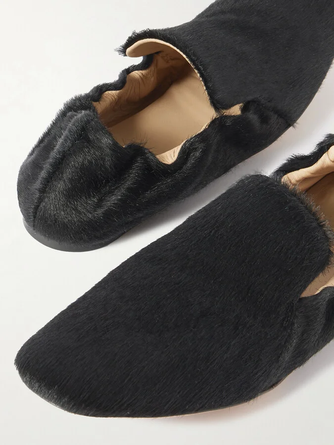 Le Monde Béryl - Orlando Calf Hair Loafers - Black - Image 4