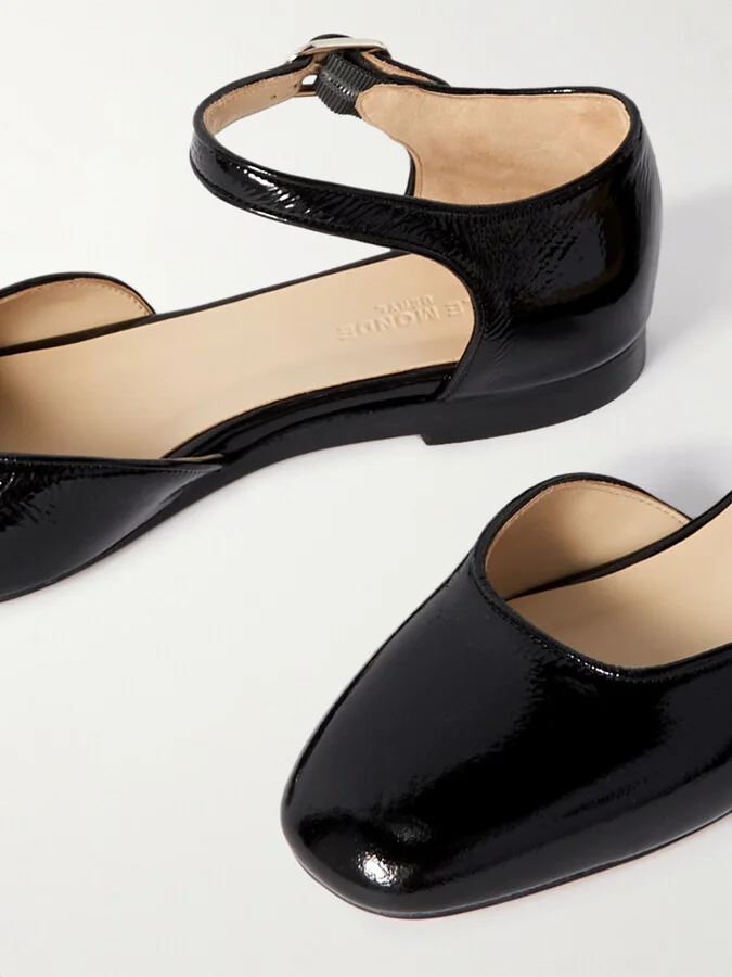 Le Monde Béryl - Patent-leather Mary Jane Ballet Flats - Black - Image 4