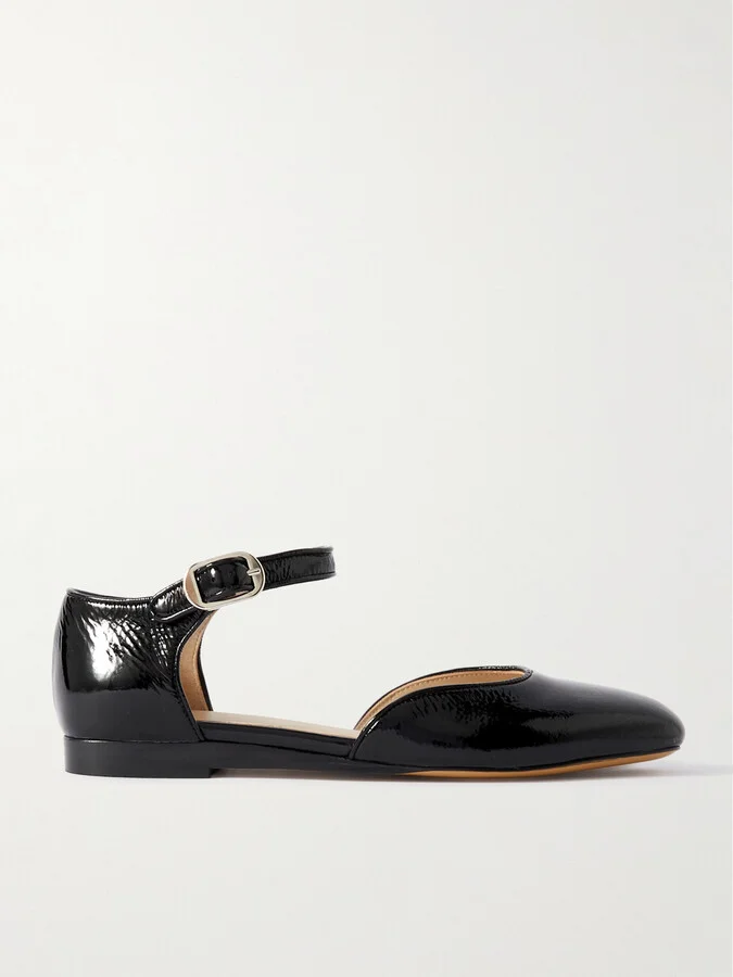 Le Monde Béryl - Patent-leather Mary Jane Ballet Flats - Black