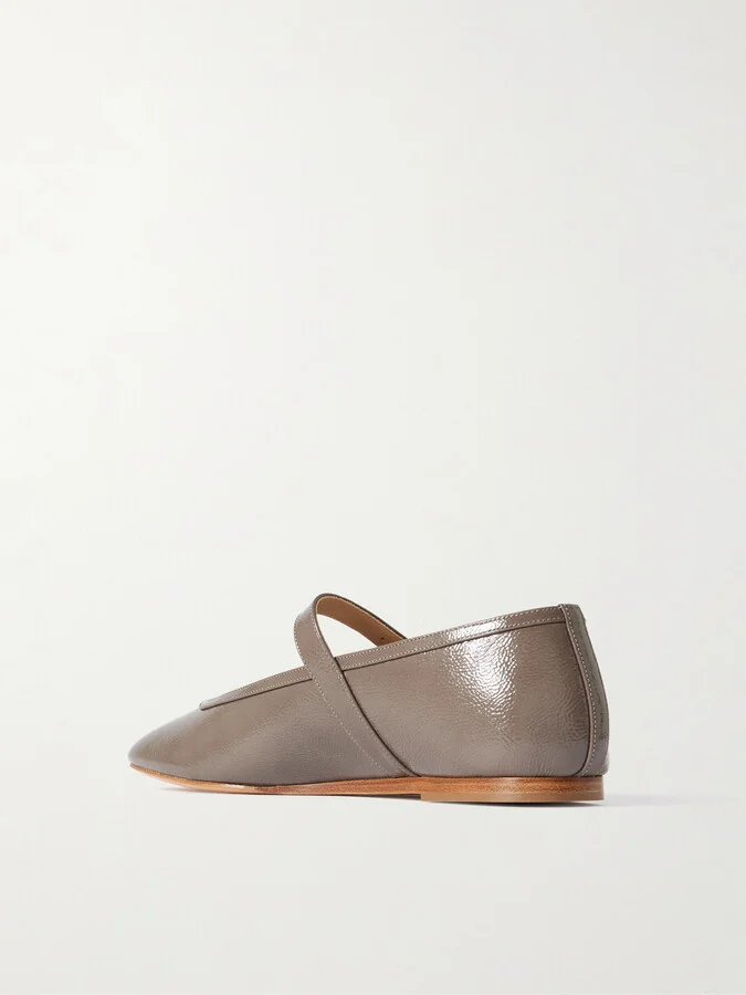 Le Monde Béryl - Patent-leather Mary Jane Ballet Flats - Brown - Image 3