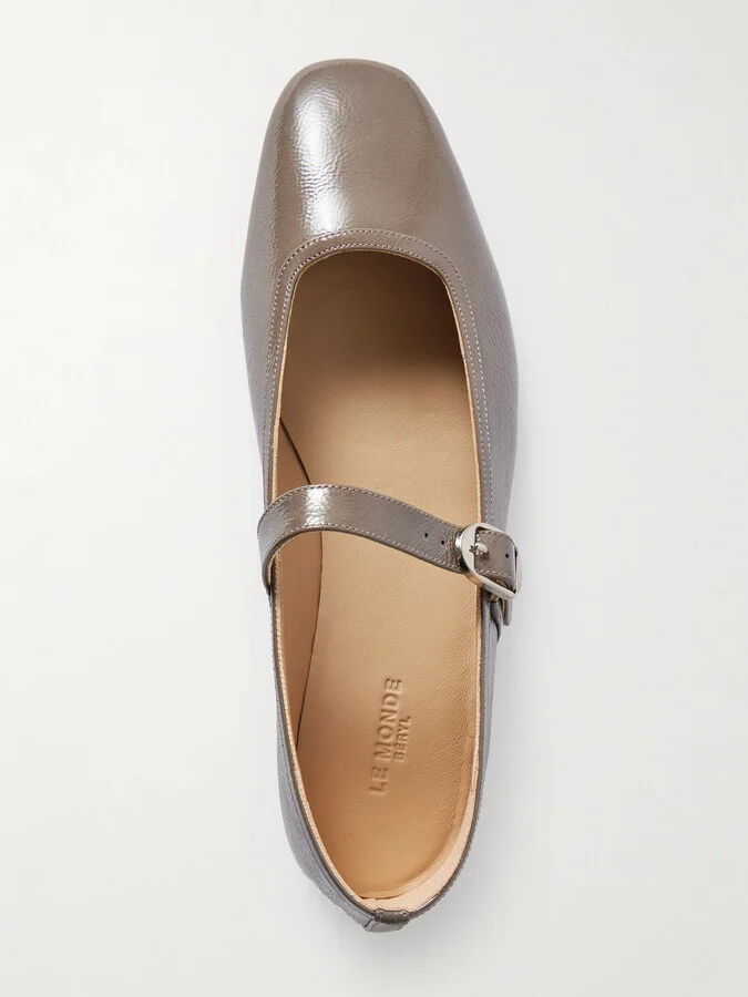 Le Monde Béryl - Patent-leather Mary Jane Ballet Flats - Brown - Image 5