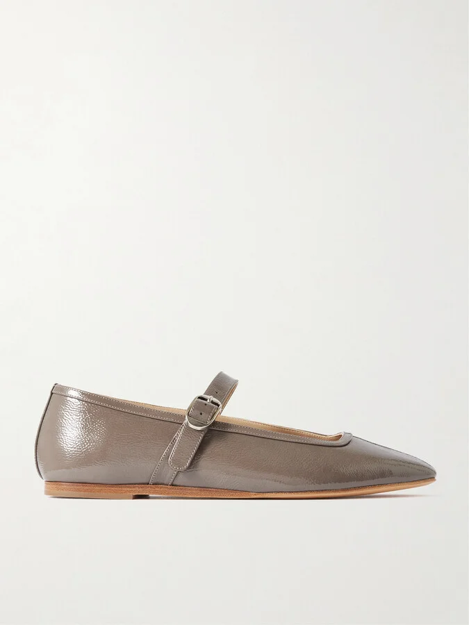 Le Monde Béryl - Patent-leather Mary Jane Ballet Flats - Brown