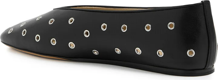 LE Monde Beryl Regency Eyelet Leather Ballet Flats - Image 2