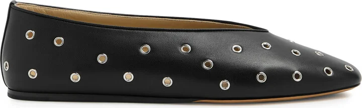 LE Monde Beryl Regency Eyelet Leather Ballet Flats