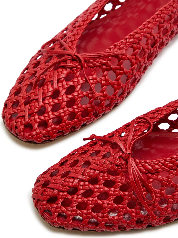 LE Monde Beryl Regency Woven Leather Ballet Flats - Image 3