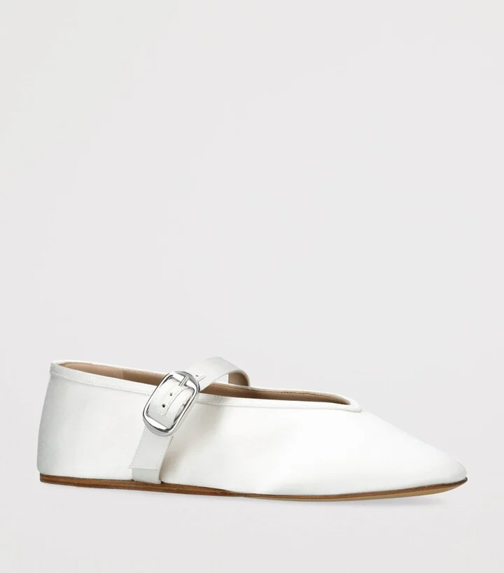 Le Monde Beryl Satin Stella Flats - Image 3