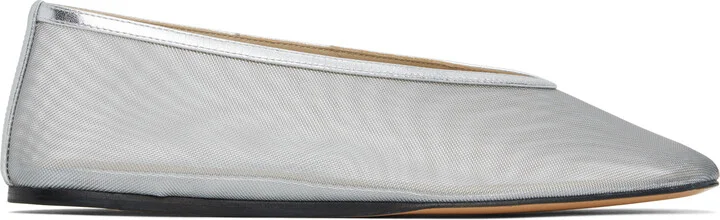 Le Monde Beryl Silver Luna Ballerina Flats