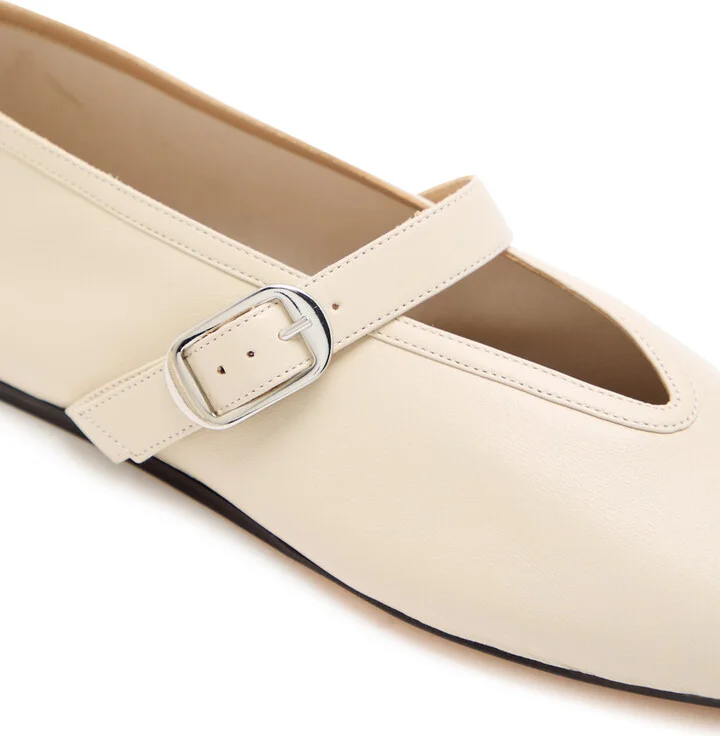LE Monde Beryl Stella Leather Ballet Flats - Image 4